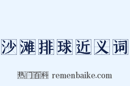 沙滩排球近义词是什么意思的图片